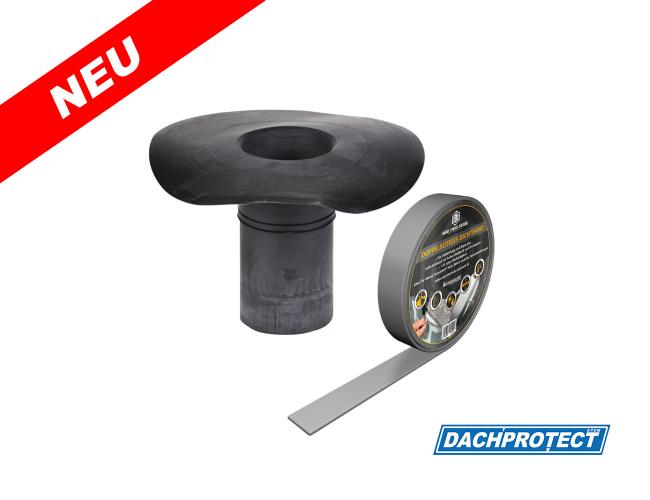 SET: DACHPROTECT Klebe-Gully DN 50 - 150 inkl. doppelseitigem Dichtband MicroSealant